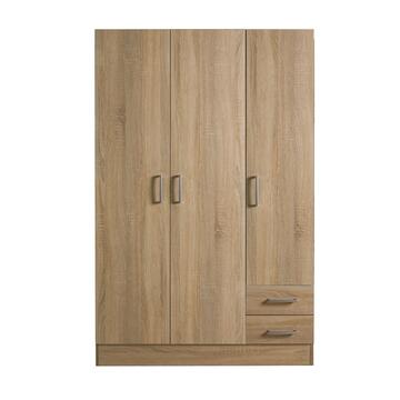 Armadio 3 ante + 2 cassetti Facile legno sonoma H185