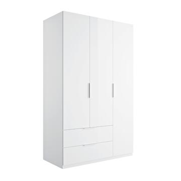 Armadio 3 Ante + 2 Cassetti Artisan Laminato Bianco Lucido 120x58 h200 cm