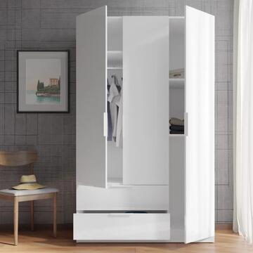 Armadio Moderno 3 Ante Battenti + 2 Cassetti - 120x58... - Marino fa Mercato