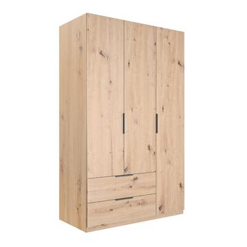Armadio 3 Ante + 2 Cassetti Artisan Laminato Rovere 120x58 h200 cm