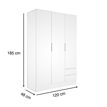 Armadio Moderno 3 Ante Battenti + 2 Cassetti - 120x48... - Marino fa Mercato
