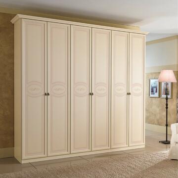 Armadio 6 ante Orchidea Beige con serigrafia