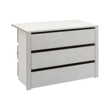 Cassettiera Interna 3 Cassetti per Armadio - 72,3x50,9 h63,9 cm - Camera da Letto - Colore Tessuto - Made in Italy