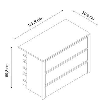 Cassettiera Interna per Armadio - 122,8x50,9 h63,9... - Marino fa Mercato