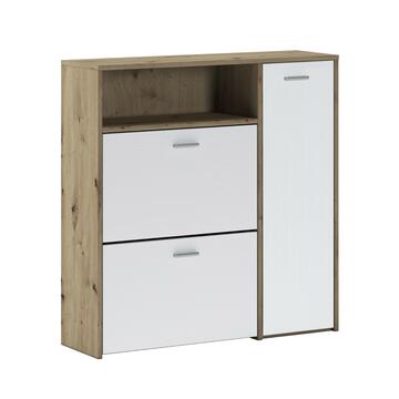 Scarpiera bassa Niki 3 ante in legno rovere/larice H94