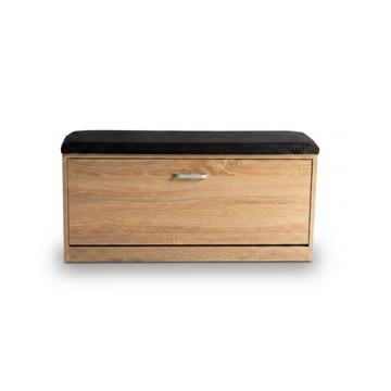 Panca con Scarpiera Salvaspazio Rovere 80x24 h41 cm, Panca Ingresso con Seduta