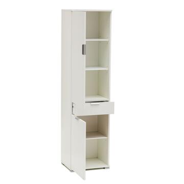 Mobile multiuso 2 ante + 1 cassetto Bianco 45x38x174 - Marino fa Mercato