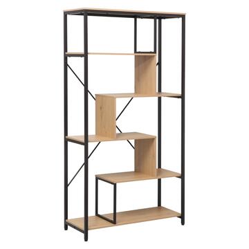 Libreria Stile Industriale 5 Ripiani 85x163x35cm in Metallo