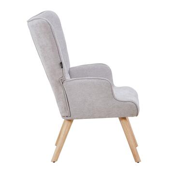 Poltrona Moderna Grigia con Gambe in Legno Rovere Calipso... - Marino Fa Mercato