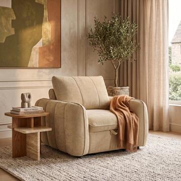 Poltrona Letto Moderna Salvaspazio Colibrì Beige 106x105... - Marino Fa Mercato