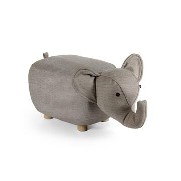 Pouff Elefante Grigio 63x30x32cm Marino fa Mercato