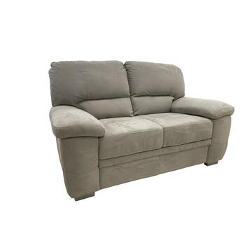 Divano Milano 2 posti in tessuto morbido grigio, 142x88x92