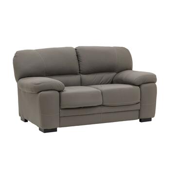 Divano 2 posti Terry similpelle grigio 150x85x90