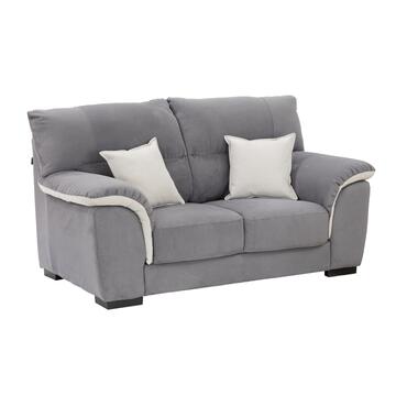 Divano Mikaela 2 Posti Grigio con Cuscini Inclusi 175x98x93cm - Marino fa Mercato