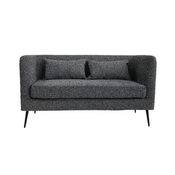 Divano 2 Posti Moderno Bold Bouclé Nero 144x79x70cm