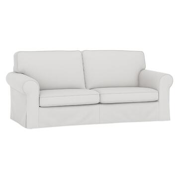 Divano 2 Posti Sofia Ghiaccio - 160x98 h97 cm - Divano Classico Sfoderabile - Made in Italy