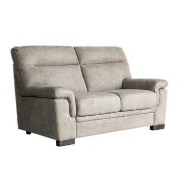 Divano 2 Posti in Microfibra Effetto Velluto Tortora Flavia Salvaspazio Made in Italy