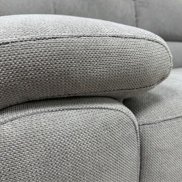 Divano 2 Posti Classico Terry Grigio 150x85 h90 cm, Divano Lineare con Ampi Braccioli