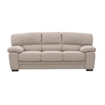 Divano 3 Posti Classico Terry Beige 210x85 h90 cm, Divano Lineare con Ampi Braccioli