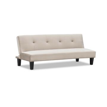 Divano letto 3 posti Duero tessuto beige