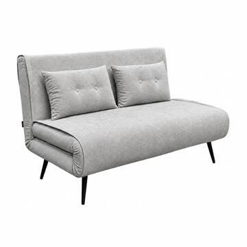 Divano Letto Moderno 2 Posti Trasio Grigio 130x80 h81 cm con 2 Cuscini Imbottiti Marino Fa Mercato