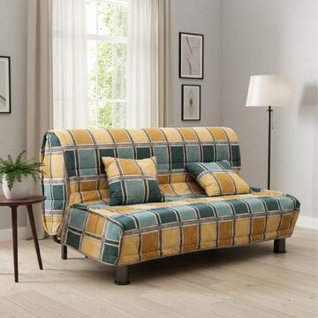 Divano Letto Bomber Havana 2 posti, 165x85x94 cm, con Cuscini