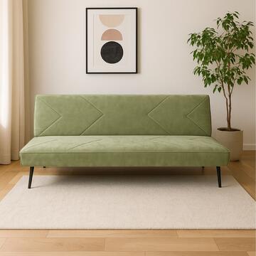 Divano Letto Petalo Verde Lime Clic Clac 3 Posti, in...
