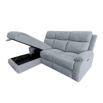 Divano 3 Posti Naly Grigio con Recliner Elettrico +... - Marino Fa Mercato