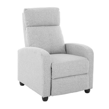 Poltrona Kippy Reclinabile Manualmente 70x80 h 100 cm Grigio Chiaro