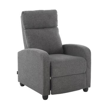 Poltrona Kippy Grigio Scuro, Reclinabile Manualmente, 70x80 h 100 cm