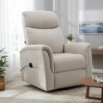 Poltrona Motorizzata Solea Beige - 2 Motori + Telecomando 4 Funzioni - 2 Tasche Laterali - 97x80 h107 cm Poltrona Motorizzata Solea Beige - 2 Motori + Telecomando 4 Funzioni - 2 Tasche Laterali - 97x80 h107 cm