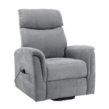 Poltrona Motorizzata Solea Grigia - 2 Motori + Telecomando 4 Funzioni - 2 Tasche Laterali - 97x80 h107 cm Poltrona Motorizzata Solea Grigia - 2 Motori + Telecomando 4 Funzioni - 2 Tasche Laterali - 97x80 h107 cm