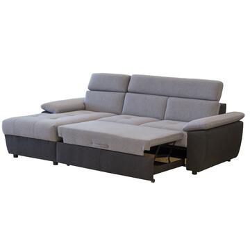 Divano letto angolare Sx 3 posti Rimini Grigio Chiaro/Antracite
