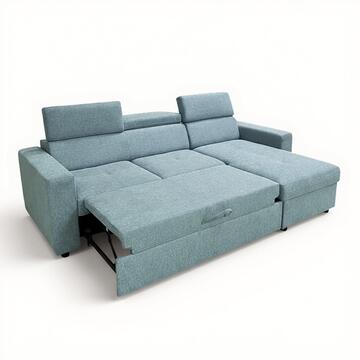 Divano Letto Angolare Kiara Ice Blue - 3 Posti Reversibile... - Marino Fa Mercato