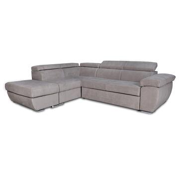 Divano Letto Fiona Angolare SX Greige - 3 Posti - 264x220...