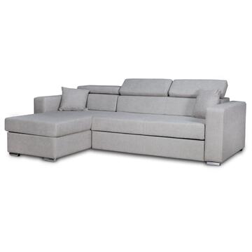 Divano Letto Laura Angolare Tortora - 3 Posti - Reversibile...