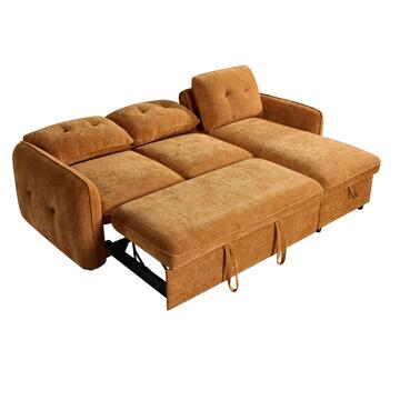 Divano Letto Angolare 3 Posti Reversibile Quincy Arancione... - Marino Fa Mercato