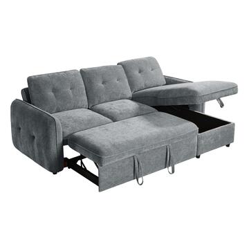 Divano Letto Angolare 3 Posti Reversibile Quincy Grigio... - Marino Fa Mercato