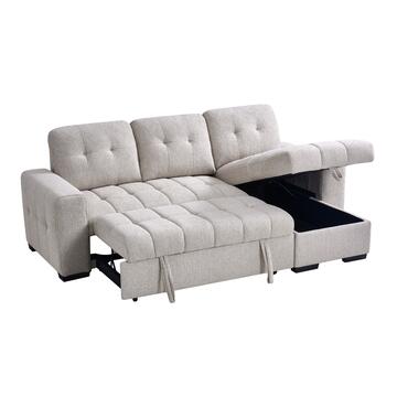 Divano Letto Angolare 3 Posti Reversibile Ellery Beige... - Marino Fa Mercato