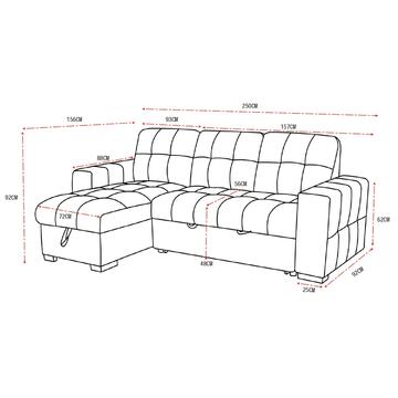 Divano Letto Angolare 3 Posti Reversibile Ellery Beige... - Marino Fa Mercato