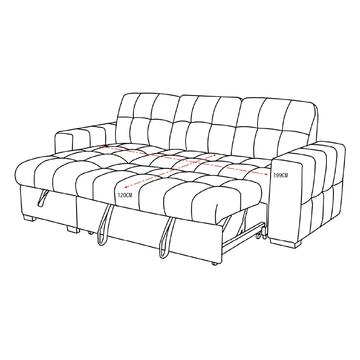 Divano Letto Angolare 3 Posti Reversibile Ellery Beige... - Marino Fa Mercato