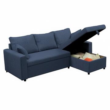 Divano Letto Golf Angolare Blu - Reversibile - con... - Marino fa Mercato