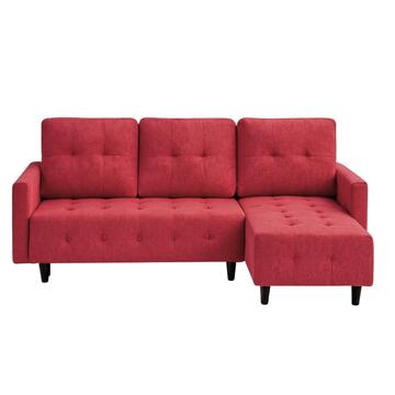 Divano Letto Angolare 3 Posti Rosso con Chaise Longue... - Marino Fa Mercato