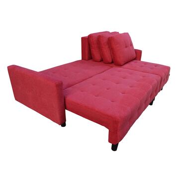 Divano Letto Angolare 3 Posti Rosso con Chaise Longue... - Marino Fa Mercato