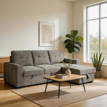 Divano Letto Angolare 3 Posti Reversibile Gael Grigio... - Marino Fa Mercato