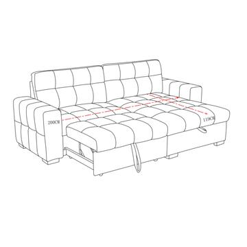 Divano Letto Angolare Reversibile Eclisse Grigio 3... - Marino Fa Mercato
