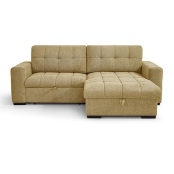 Divano Letto Angolare Reversibile Eclisse Verde 3 Posti - 250x154 h93 cm - con Maxi Chaise Longue con Vano Contenitore Marino Fa Mercato