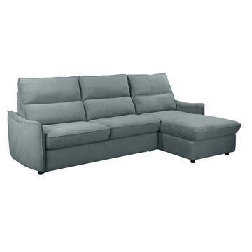 Divano Letto Angolare Yanis Grigio 3 Posti con Chaise Longue Reversibile 271x165 h102 cm Marino Fa Mercato
