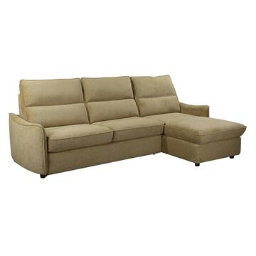 Divano Letto Angolare Yanis Verde 3 Posti con Chaise...
