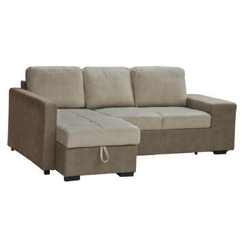 Divano letto angolare Sx Stuby Tortora/Beige con vano... - Marino fa Mercato